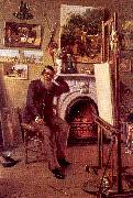 Narjot, Ernest Self-Portrait in the Artist's Studio oil painting artist